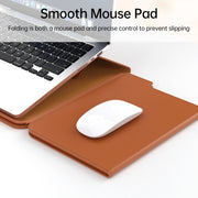Multifunctional Laptop PU Magnetic Stand Split Liner Bag with Mouse Pad Function, Size:13-14 inch(Black)