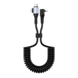 For LeadingIdeal L9 / L8 / L7 / L6 PD65W Type-C Elbow to Type-C, 8 Pin Spring Charging Cable(Black) - Car Charger by PMC TechLife | Online Shopping South Africa | PMC TechLife | Buy Now Pay Later Mobicred
