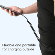 For LeadingIdeal L9 / L8 / L7 / L6 PD65W Type-C Elbow to Type-C, 8 Pin Spring Charging Cable(Black)