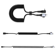 For LeadingIdeal L9 / L8 / L7 / L6 PD65W Type-C Elbow to Type-C, 8 Pin Spring Charging Cable(Black)