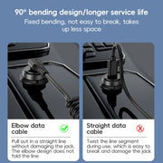 For LeadingIdeal L9 / L8 / L7 / L6 PD65W Type-C Elbow to Type-C, 8 Pin Spring Charging Cable(Black)