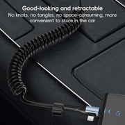 For LeadingIdeal L9 / L8 / L7 / L6 PD65W Type-C Elbow to Type-C, 8 Pin Spring Charging Cable(Black)
