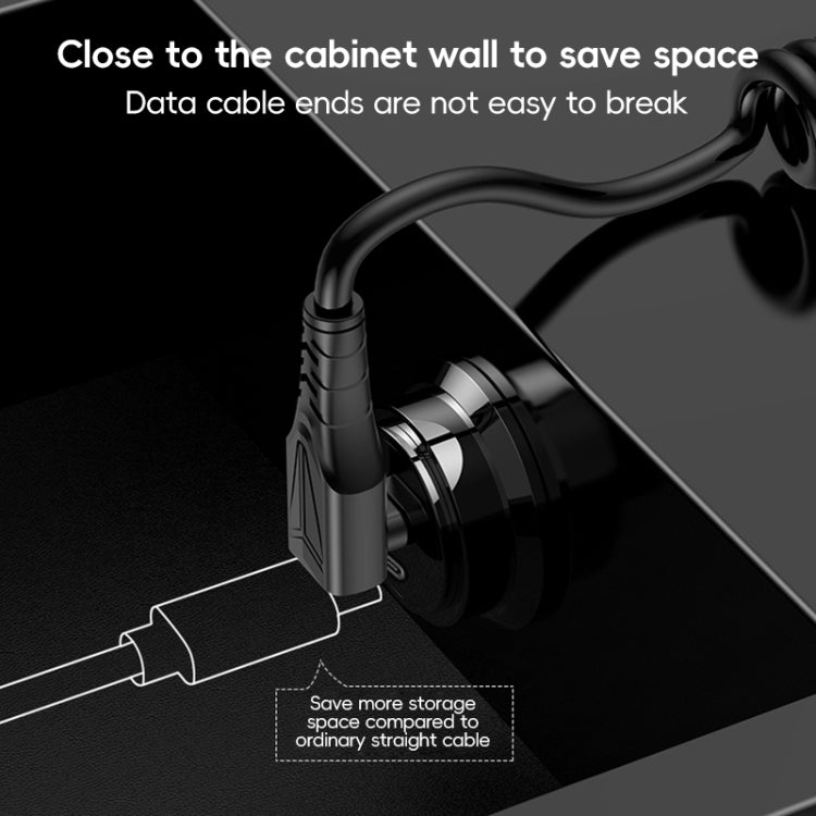 For LeadingIdeal L9 / L8 / L7 / L6 PD65W Type-C Elbow to Type-C, 8 Pin Spring Charging Cable(Brown)
