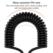 For LeadingIdeal L9 / L8 / L7 / L6 PD65W Type-C Elbow to Type-C, 8 Pin Spring Charging Cable(Yellow)