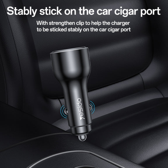 Yesido Y65 PD100W Type-C + QC18W USB Super Fast Car Charger(Black)