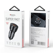 Yesido Y64 PD30W Type-C + QC20W USB Super Fast Car Charger(Black)