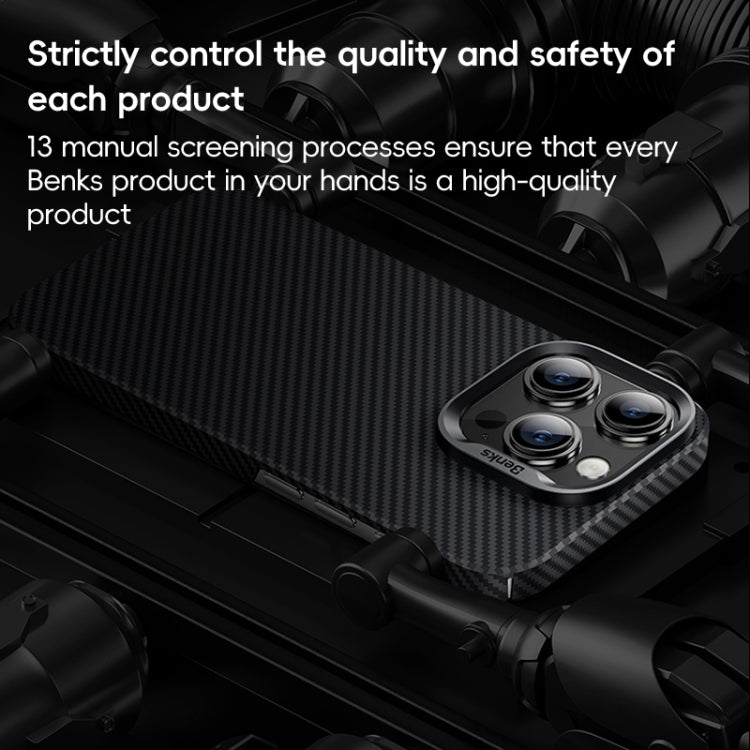 For iPhone 16 Pro Benks Classic Kevlar 600D Fiber MagSafe Phone Case(Black)