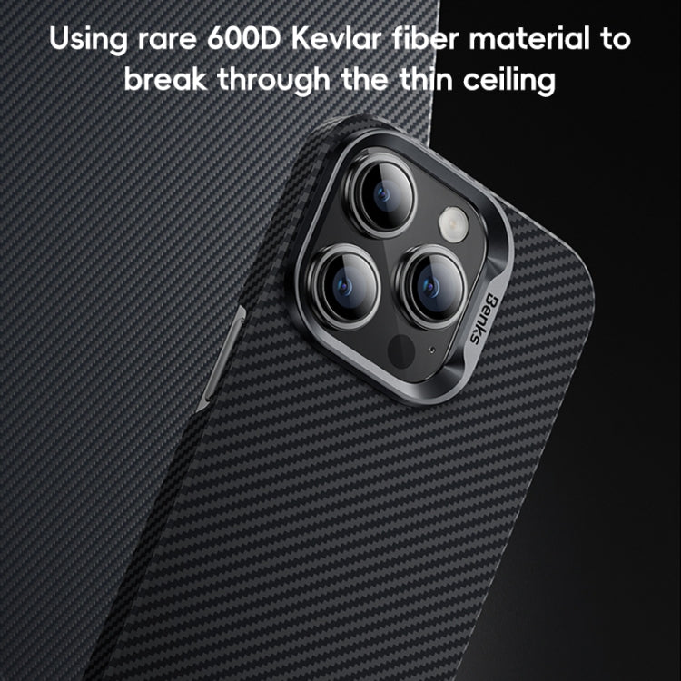 For iPhone 16 Benks Classic Kevlar 600D Fiber MagSafe Phone Case(Black)