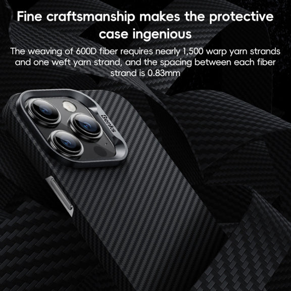 For iPhone 16 Pro Benks Classic Kevlar 600D Fiber MagSafe Phone Case(Black)
