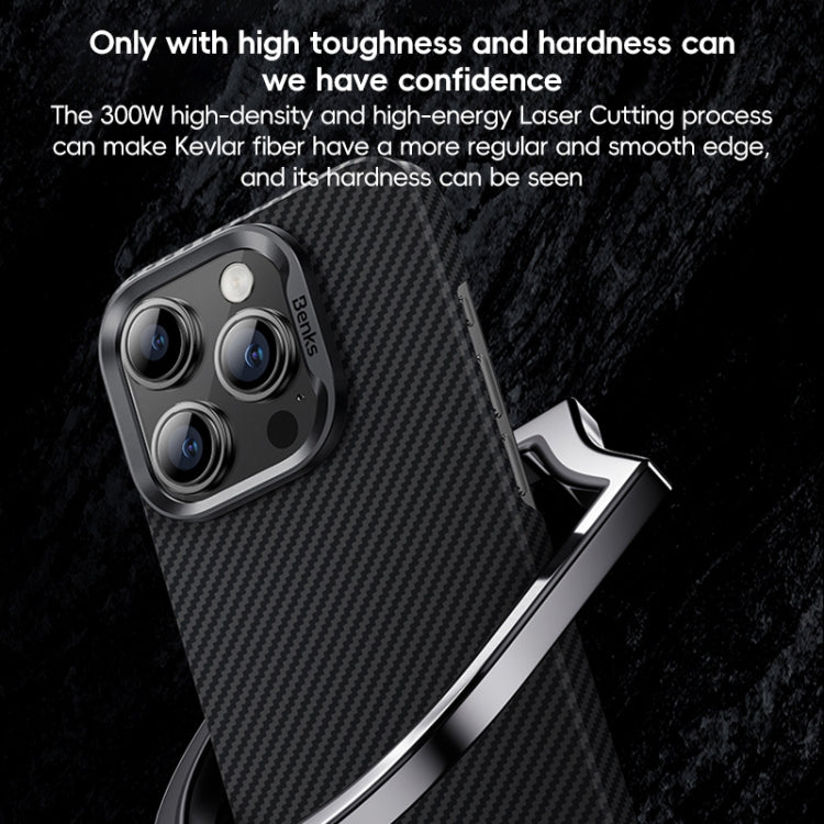 For iPhone 16 Pro Benks Classic Kevlar 600D Fiber MagSafe Phone Case(Black)