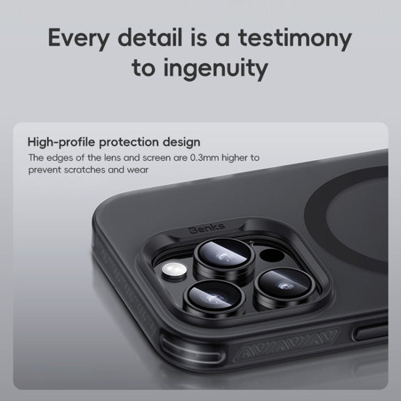For iPhone 16 Benks Frosted MagSafe Magnetic Shockproof Phone Case(Black)