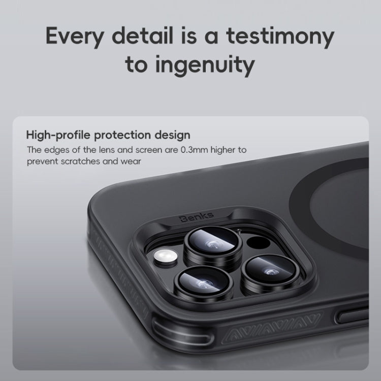 For iPhone 16 Benks Frosted MagSafe Magnetic Shockproof Phone Case(Black)