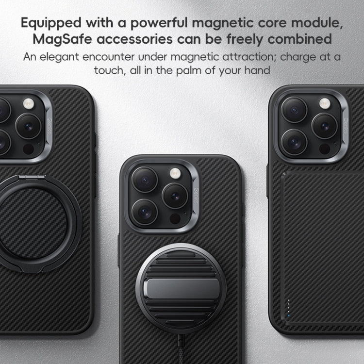 For iPhone 16 Pro Benks MagSafe Kevlar Fiber Ultra-thin Shockproof Phone Case(Black)