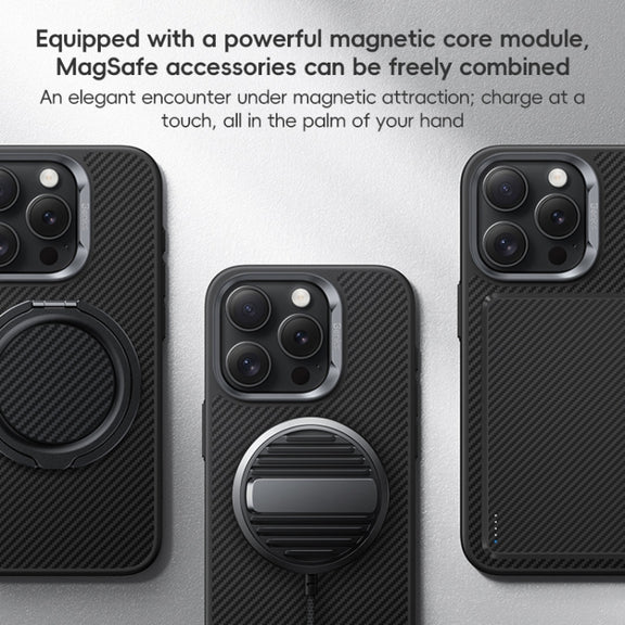 For iPhone 16 Pro Benks MagSafe Kevlar Fiber Ultra-thin Shockproof Phone Case(Black)