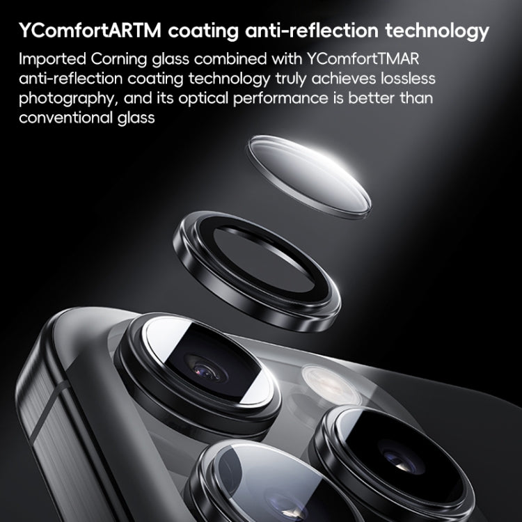 For iPhone 16 Benks King Kong Series Corning Single Metal Lens Protective Film(Silver)