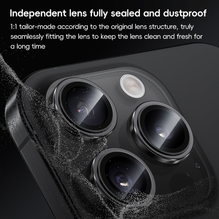 For iPhone 16 Plus Benks King Kong Series Corning Single Metal Lens Protective Film(Black)