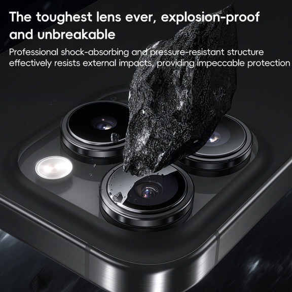 For iPhone 16 Pro Benks King Kong Series Corning Single Metal Lens Protective Film(Black)