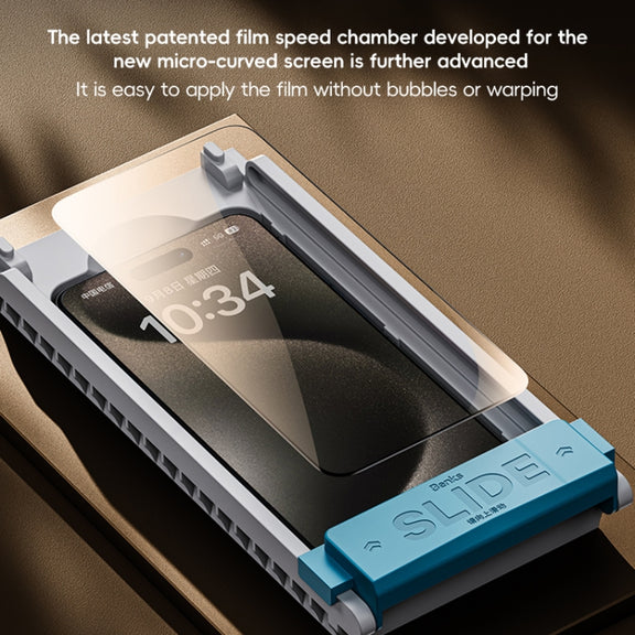 For iPhone 16 Pro Max Benks Black Gold Series 3D Heat Bending Full Glue Full Coverage HD Tempered Film