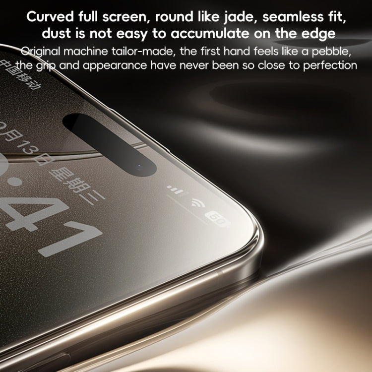 For iPhone 16 Pro Max Benks Black Gold Series 3D Heat Bending Full Glue Full Coverage HD Tempered Film
