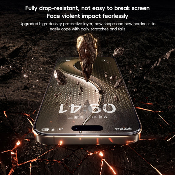 For iPhone 16 Pro Max Benks Black Gold Series 3D Heat Bending Full Glue Full Coverage HD Tempered Film