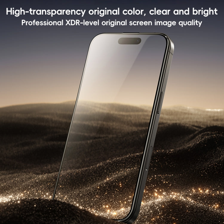 For iPhone 16 Pro Max Benks Black Gold Series 3D Heat Bending Full Glue Full Coverage HD Tempered Film