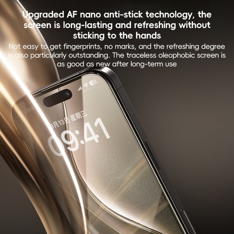For iPhone 16 Pro Benks Black Gold Series 3D Heat Bending Full Glue Full Coverage HD Tempered Film