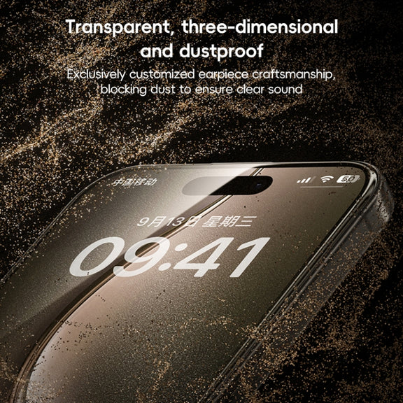 For iPhone 16 Pro Max Benks Black Gold Series 3D Heat Bending Full Glue Full Coverage HD Tempered Film