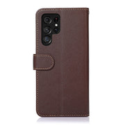For Samsung Galaxy S25 Ultra KHAZNEH Litchi Texture Leather RFID Phone Case(Brown)