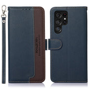 For Samsung Galaxy S25 Ultra KHAZNEH Litchi Texture Leather RFID Phone Case(Blue)