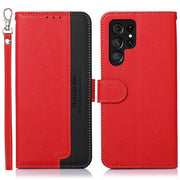 For Samsung Galaxy S25 Ultra KHAZNEH Litchi Texture Leather RFID Phone Case(Red)