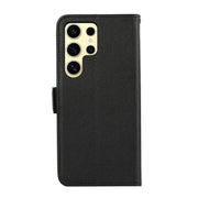 For Samsung Galaxy S25 Ultra ABEEL Side-Magnetic Litchi Pattern Leather RFID Phone Case(Black)