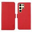 For Samsung Galaxy S25 Ultra ABEEL Side-Magnetic Litchi Pattern Leather RFID Phone Case(Red) - Galaxy S25 Ultra 5G Cases by PMC TechLife | Online Shopping South Africa | PMC TechLife | Buy Now Pay Later Mobicred
