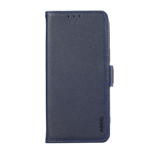For Samsung Galaxy S25 Ultra ABEEL Side-Magnetic Litchi Pattern Leather RFID Phone Case(Blue)