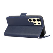 For Samsung Galaxy S25 Ultra ABEEL Side-Magnetic Litchi Pattern Leather RFID Phone Case(Blue)