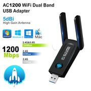 RE-1202 1200Mbps Dual Band Wireless Network Card WiFi USB3.0 Adapter Transmitter Receiver