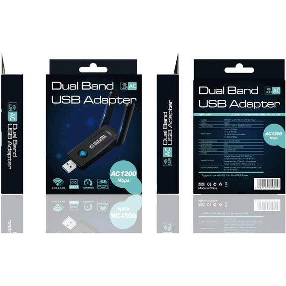 RE-1202 1200Mbps Dual Band Wireless Network Card WiFi USB3.0 Adapter Transmitter Receiver
