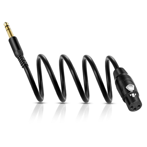 6.35mm to XRL Canon Female Dual Channel Microphone Audio Cable, Length:10m(Black)