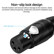 6.35mm to XRL Canon Female Dual Channel Microphone Audio Cable, Length:10m(Black)