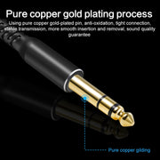 6.35mm to XRL Canon Female Dual Channel Microphone Audio Cable, Length:5m(Black)