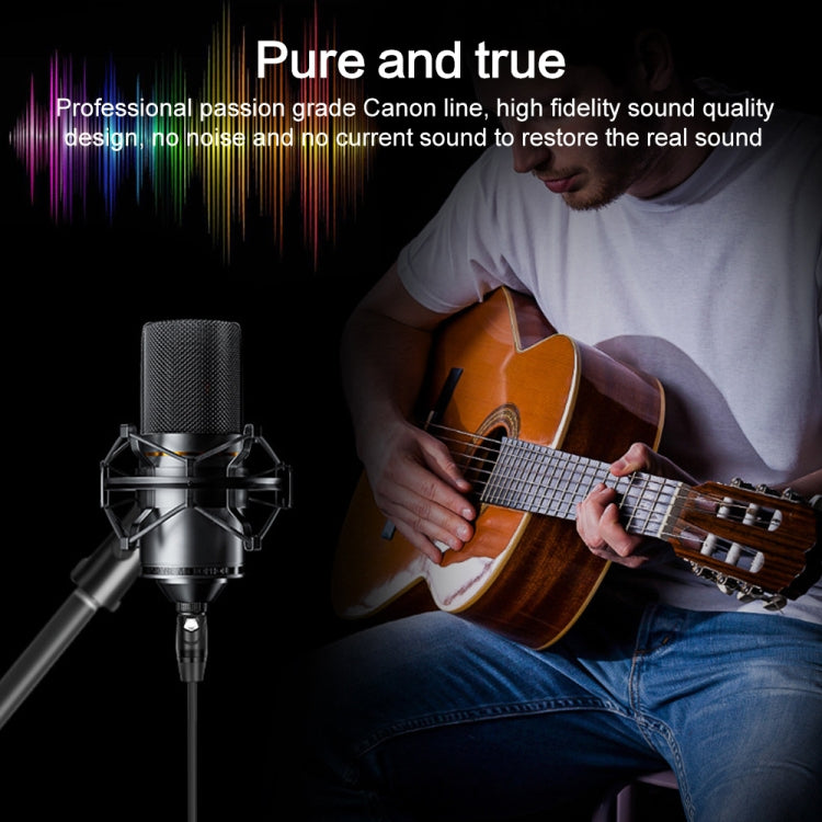 6.35mm to XRL Canon Female Dual Channel Microphone Audio Cable, Length:5m(Black)