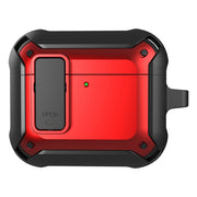 For AirPods 4 Bumblebee Bluetooth Earphone Silicone Protective Case(Black Red)