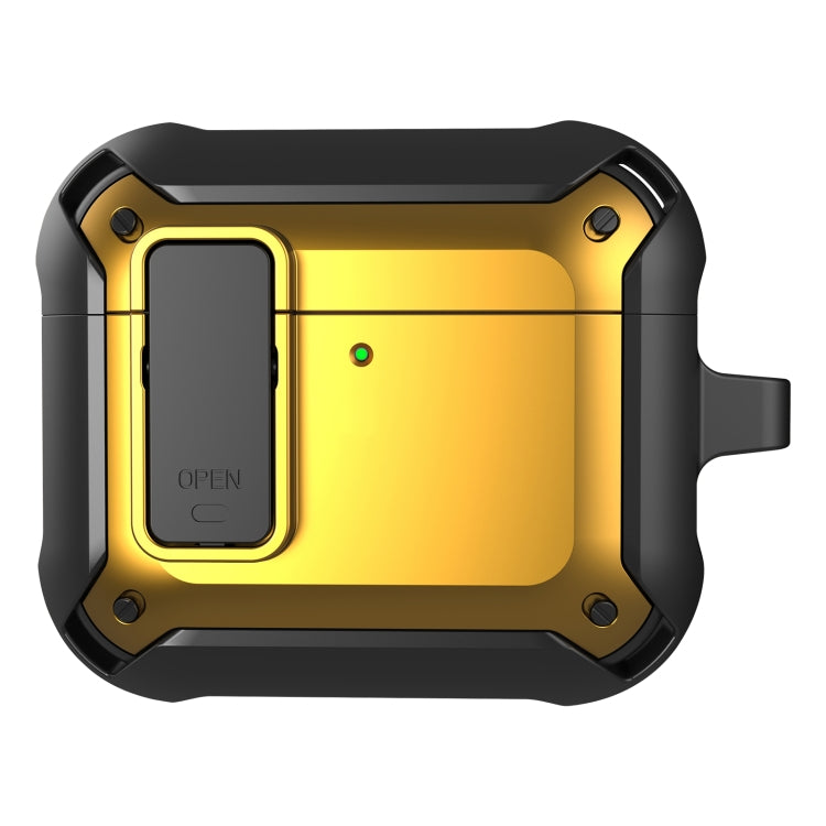 For AirPods 4 Bumblebee Bluetooth Earphone Silicone Protective Case(Black Yellow)
