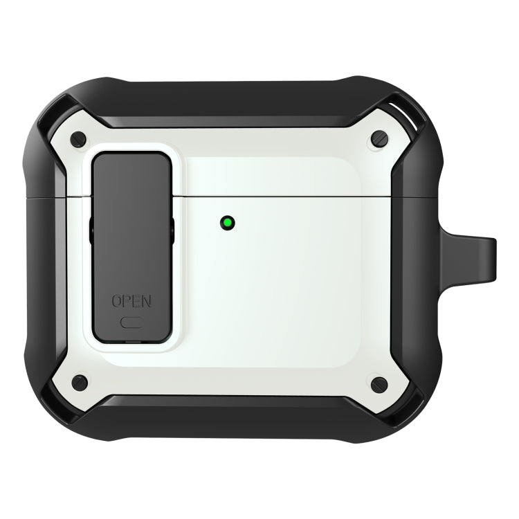 For AirPods 4 Bumblebee Bluetooth Earphone Silicone Protective Case(Black White)