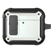 For AirPods 4 Bumblebee Bluetooth Earphone Silicone Protective Case(Black White)