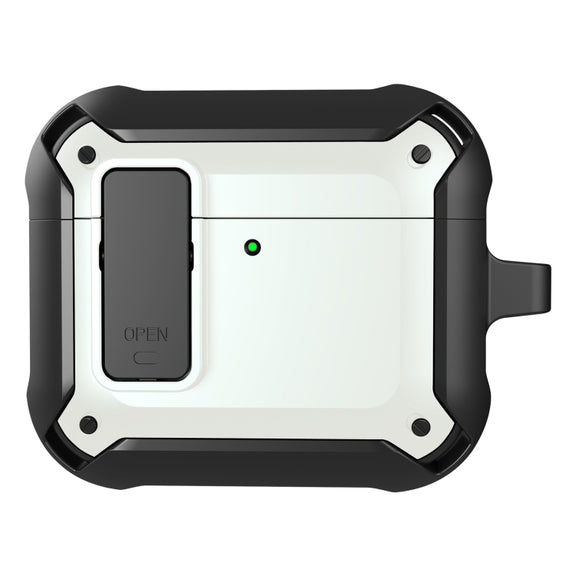 For AirPods 4 Bumblebee Bluetooth Earphone Silicone Protective Case(Black White)