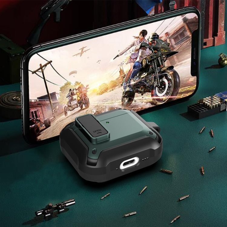 For AirPods 4 Bumblebee Bluetooth Earphone Silicone Protective Case(Black White)