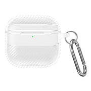 For AirPods 4 Carbon Fiber Texture Bluetooth Earphone Protective Case(Transparent)