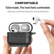 For AirPods 4 Carbon Fiber Texture Bluetooth Earphone Protective Case(Grey)