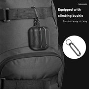 For AirPods 4 Carbon Fiber Texture Bluetooth Earphone Protective Case(Grey)