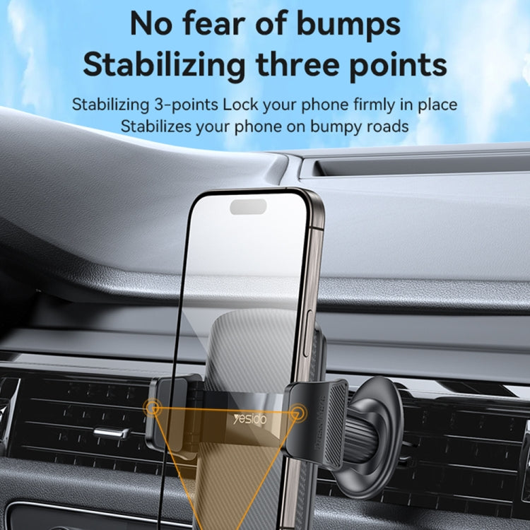 Yesido C251 Car Air Outlet Gravity Clamp Mobile Phone Holder(Black)